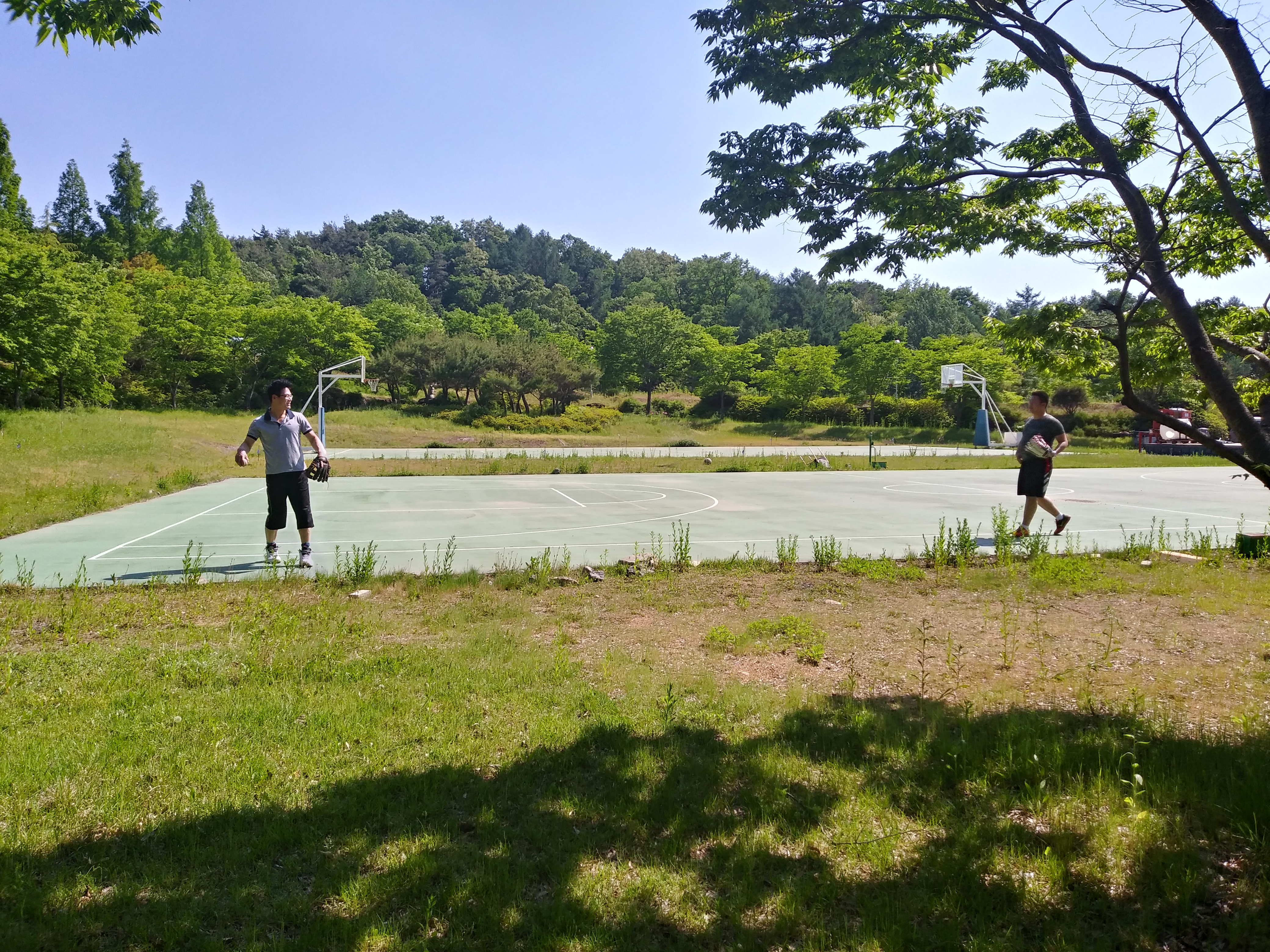 교수님과 학과동아리 활동-캐치볼